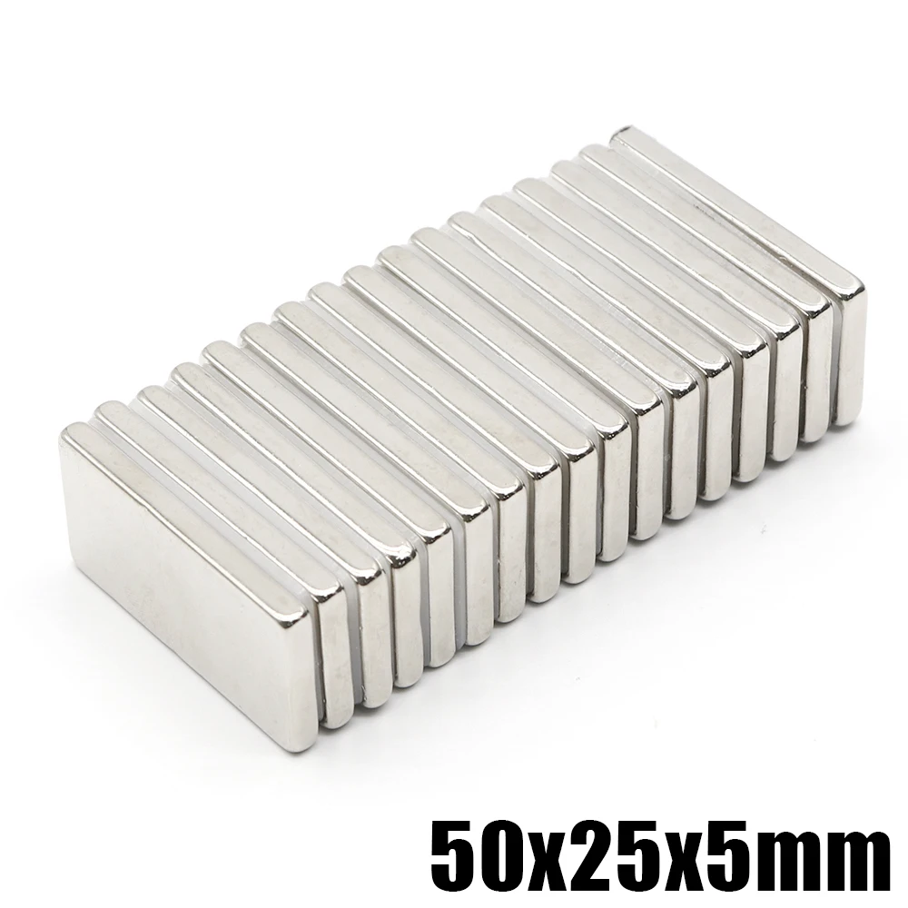 1/2/5/10Pcs 50x25x5 Neodymium Magnet 50mm x 25mm x 5mm N35 NdFeB Block Super Powerful Strong Permanent Magnetic imanes
1/2/5/10Pcs 50x25x5 Neodymium Magnet 50mm x 25mm x 5mm N35 NdFeB Block Super Powerful Strong Permanent Magnetic imanes