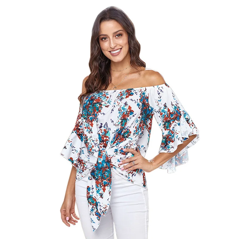2021 Woman Off Shoulder Floral Tie Front High Low Chiffon Blouse Female Elegant Sexy Clothes Tops Ladies Loose Pullovers XXL
2021 Woman Off Shoulder Floral Tie Front High Low Chiffon Blouse Female Elegant Sexy Clothes Tops Ladies Loose Pullovers XXL
