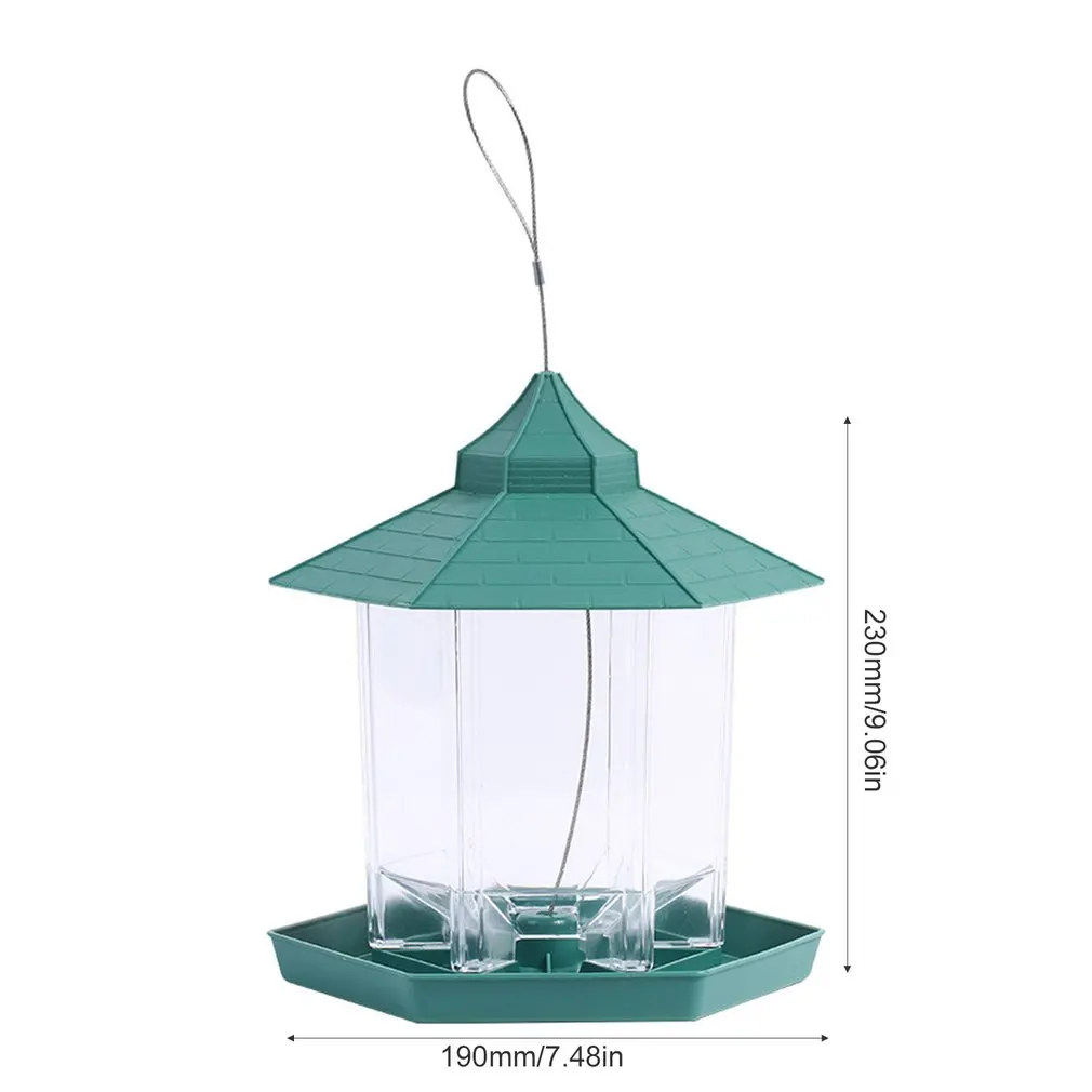 New Waterproof Gazebo Hanging Wild Bird Feeder Bowl House Type Bird Hanging Feeder Feeding Plate Garden Yard Decoration
New Waterproof Gazebo Hanging Wild Bird Feeder Bowl House Type Bird Hanging Feeder Feeding Plate Garden Yard Decoration