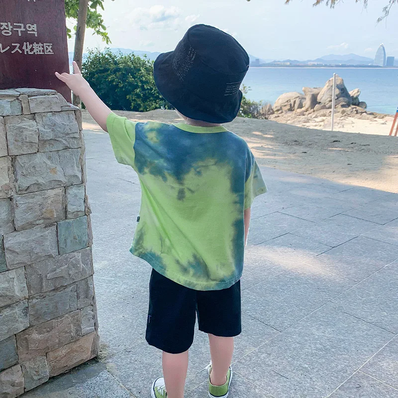 Children's Summer New Fashion Foreign Style Personality Casual Tie-dye Boy Short-sleeved T-shirt Round Neck Kid Clothes KT14
Children's Summer New Fashion Foreign Style Personality Casual Tie-dye Boy Short-sleeved T-shirt Round Neck Kid Clothes KT14
