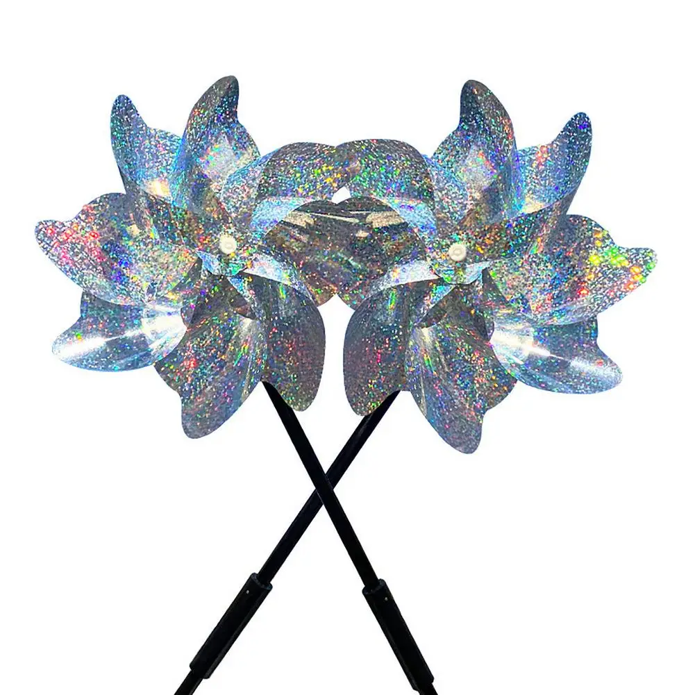 18.5inch Orchard Reflective Pinwheel Garden Bird Scare Windmill 8-leaf Bird Driving Windmill Garden Plant Flower Bird Repellent
18.5inch Orchard Reflective Pinwheel Garden Bird Scare Windmill 8-leaf Bird Driving Windmill Garden Plant Flower Bird Repellent