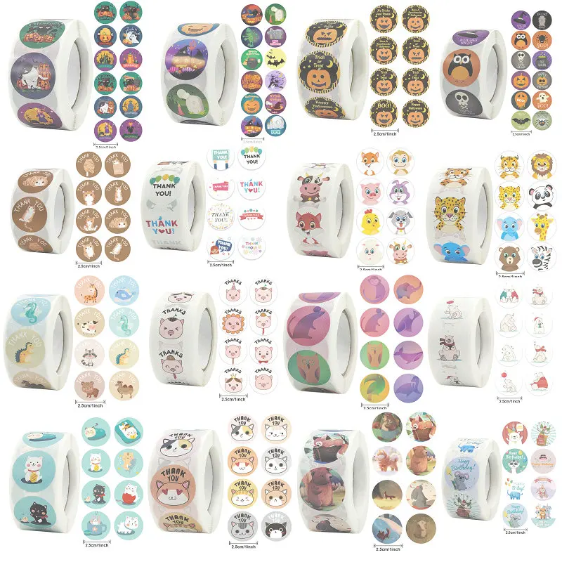 Wholesale cartoon animals encouragement stickers children's school teacher reward sticker business Thanksgiving seal label dec
Wholesale cartoon animals encouragement stickers children's school teacher reward sticker business Thanksgiving seal label dec