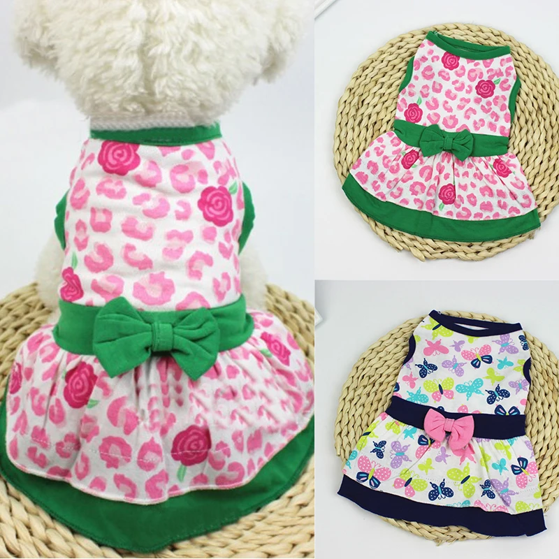 Pet Dress Flower Print Bow Cotton Cute Pet All Season Dog Costume Outfit Clothes Pet Streamer Princess Dress Cotton Dog Clothes
Pet Dress Flower Print Bow Cotton Cute Pet All Season Dog Costume Outfit Clothes Pet Streamer Princess Dress Cotton Dog Clothes