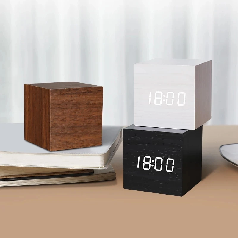 LED Wooden Alarm Clock Voice Control Digital Table Wood Despertador USB/AAA Powered Electronic Desktop Clocks
LED Wooden Alarm Clock Voice Control Digital Table Wood Despertador USB/AAA Powered Electronic Desktop Clocks