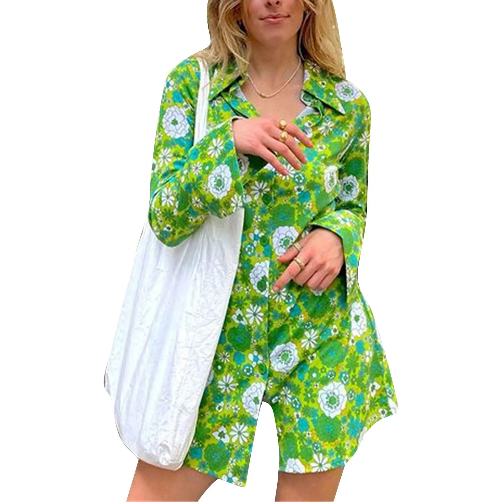 Y2K Fashion Wrap Floral Print Summer Casual Beach Sexy Mini Dress Women Chic Green Pink Long Sleeve Blouse Dress 2021
Y2K Fashion Wrap Floral Print Summer Casual Beach Sexy Mini Dress Women Chic Green Pink Long Sleeve Blouse Dress 2021