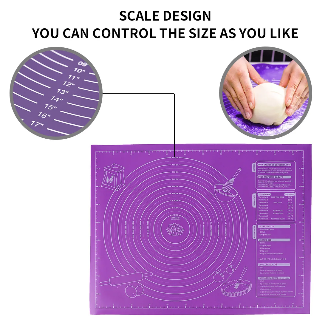 Baking Mat Silicone Pad Sheet Baking Mat for Rolling Dough Pizza Dough Non-Stick Maker Holder Kitchen Tools Kitchen Accessories
Baking Mat Silicone Pad Sheet Baking Mat for Rolling Dough Pizza Dough Non-Stick Maker Holder Kitchen Tools Kitchen Accessories