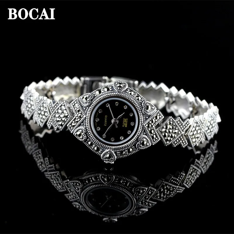 Новые тайские изделия BOCAI, 100% чистое серебро S925 пробы, ювелирные изделия, высококачественные и новые женские часы-браслет
Новые тайские изделия BOCAI, 100% чистое серебро S925 пробы, ювелирные изделия, высококачественные и новые женские часы-браслет