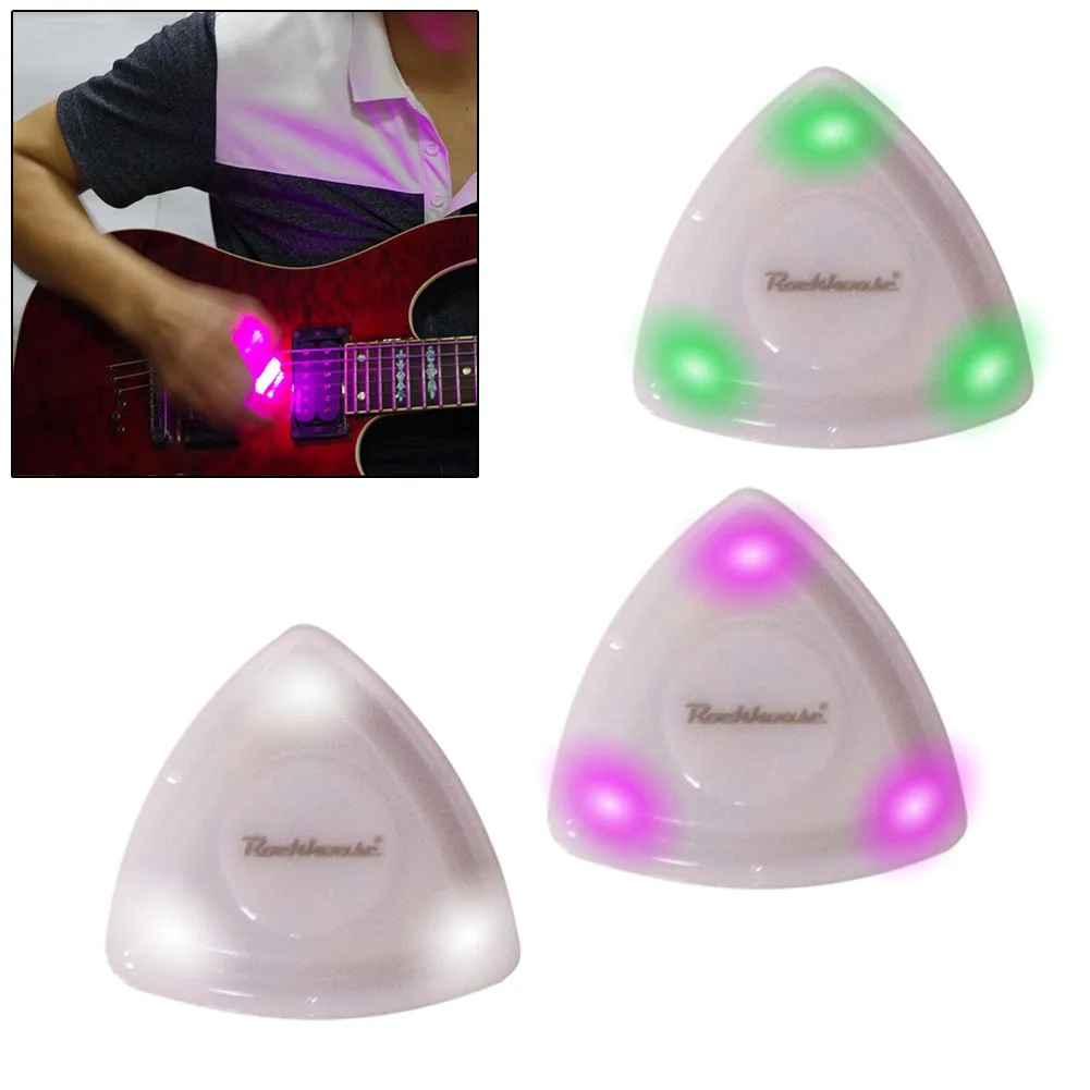 Glowing Guitar Picks With Built-in High-sensitivity LED Light Non-Slip Shining Luminous Guitar Picks Plectrum Bass Guitar Parts
Glowing Guitar Picks With Built-in High-sensitivity LED Light Non-Slip Shining Luminous Guitar Picks Plectrum Bass Guitar Parts