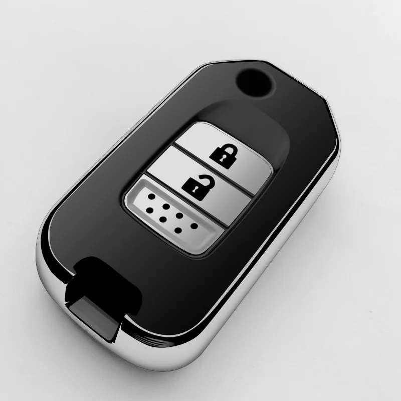 

TPU высокого качества + АБС-пластик, Автомобильный ключ крышка чехол для Хонда цивик аккорд CR-V Pilot Crv 2015 2016 2017 2018 2 3 кнопки дистанционного складной ключ