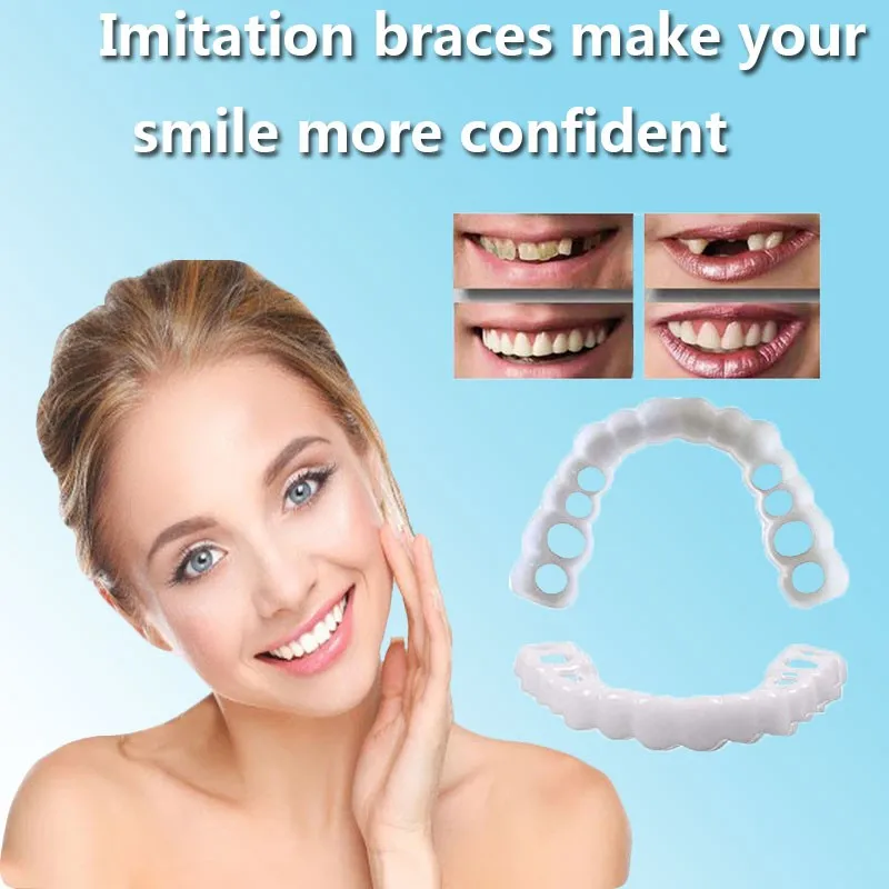 Denture Teeth Whitening Fake Tooth Cover Comfort Fit Snap on Silicone Beauty Veneers Teeth Upper Cosmetic Dentures False Teeth
Denture Teeth Whitening Fake Tooth Cover Comfort Fit Snap on Silicone Beauty Veneers Teeth Upper Cosmetic Dentures False Teeth