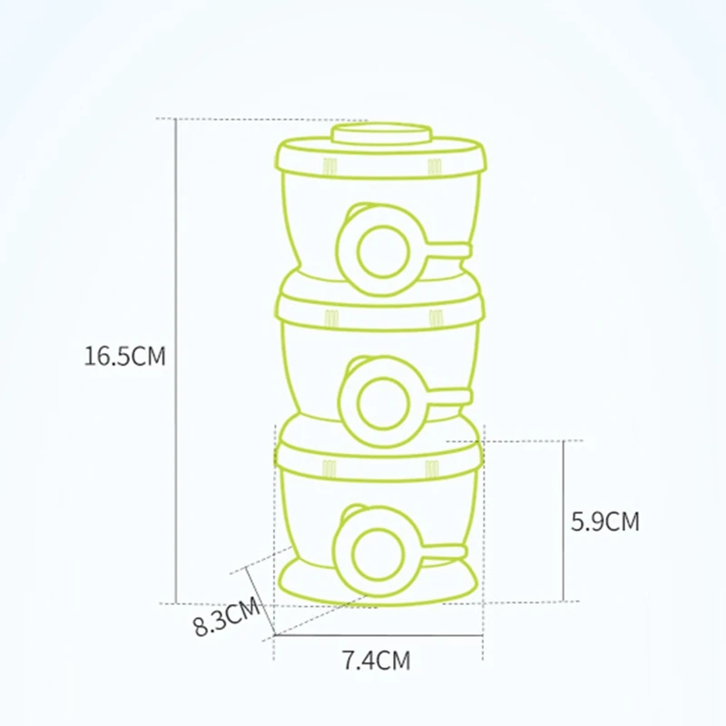 1PC Portable Milk Powder Box Milk Powder Dispenser For Outing Travel Baby Three-layer Large Capacity Milk Powder Storage Tank
1PC Portable Milk Powder Box Milk Powder Dispenser For Outing Travel Baby Three-layer Large Capacity Milk Powder Storage Tank