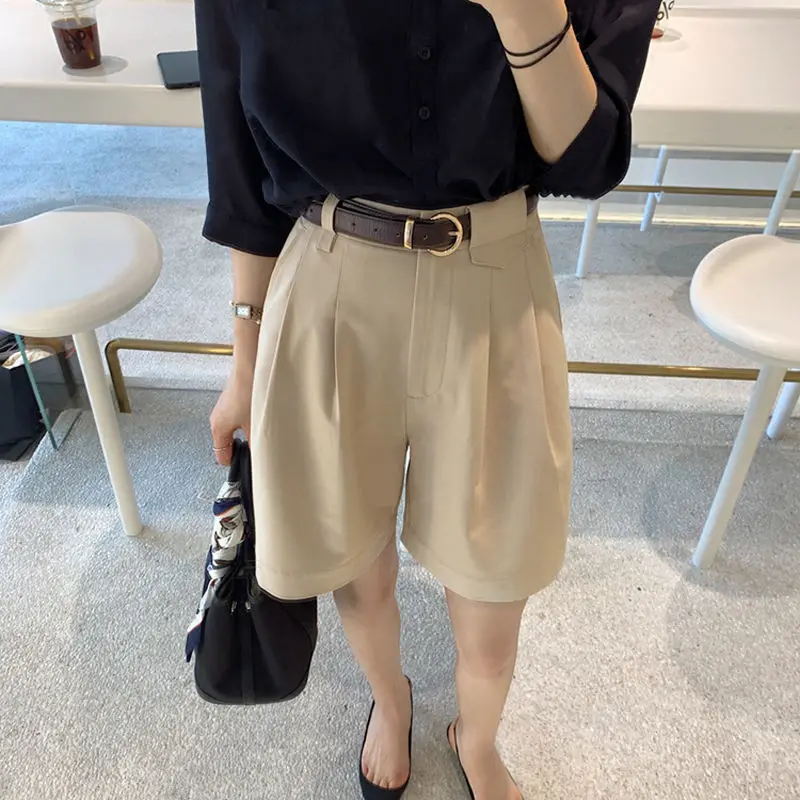 Shorts Women New Baimu Shorts 2021high Waist Summer Suit Fifth Pants Workwear Loose Casual Pants For Women Ropa Mujer
Shorts Women New Baimu Shorts 2021high Waist Summer Suit Fifth Pants Workwear Loose Casual Pants For Women Ropa Mujer