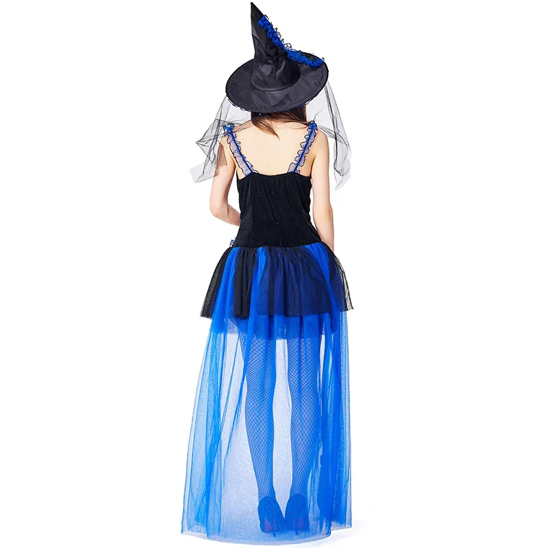 Sexy Blue Witch Cosplay Adult Halloween Costume For Women Carnival Party Dress Up Suit 
Sexy Blue Witch Cosplay Adult Halloween Costume For Women Carnival Party Dress Up Suit