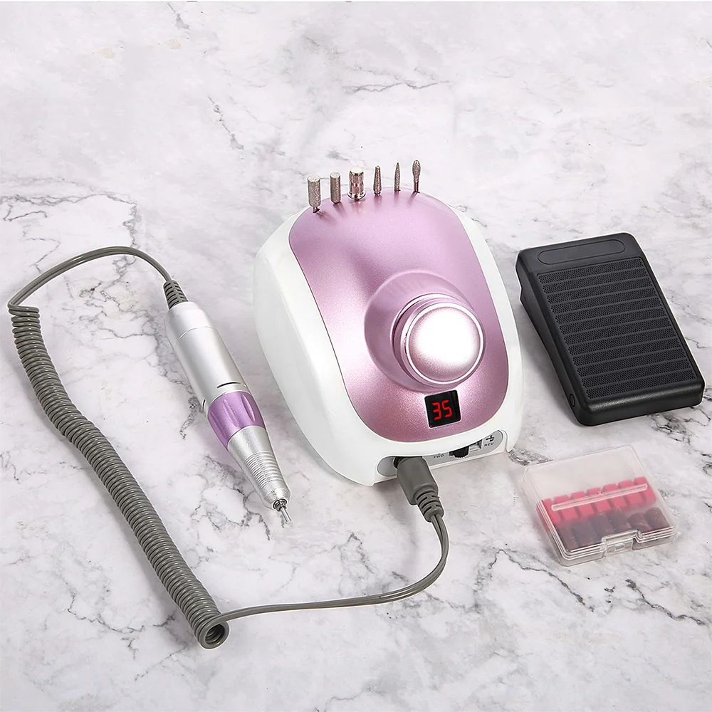 32W 35000/20000 RPM Electric Nail Drill Machine Mill Cutter Sets For Manicure Nail Tips Manicure Electric Nail Pedicure File
32W 35000/20000 RPM Electric Nail Drill Machine Mill Cutter Sets For Manicure Nail Tips Manicure Electric Nail Pedicure File