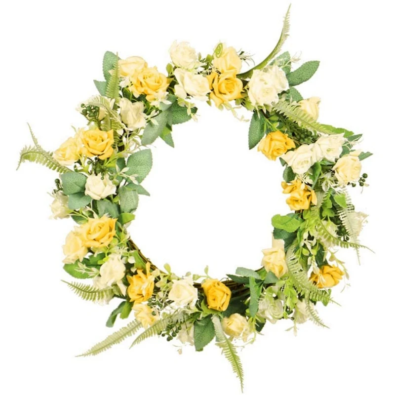 Rose Garland Wall Hanging Vine Circle Simulation Triple-cornered Rose Wreath Garland Door Hanging Spring Home Decoration
Rose Garland Wall Hanging Vine Circle Simulation Triple-cornered Rose Wreath Garland Door Hanging Spring Home Decoration