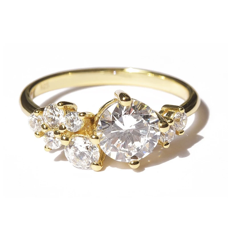 Shiny 100% 925 Sterling Silver Rings Created Moissanite Gemstone Wedding Engagement 18K Yellow Gold Vintage Ring Fine Jewelry
Shiny 100% 925 Sterling Silver Rings Created Moissanite Gemstone Wedding Engagement 18K Yellow Gold Vintage Ring Fine Jewelry