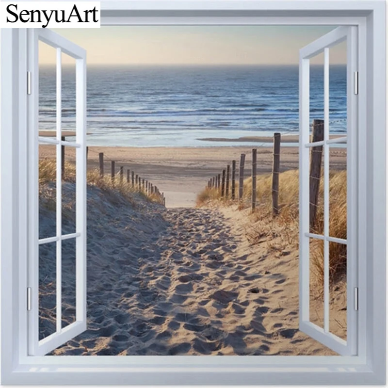 5D DIY Diamond Painting Full Drill Round Square Embroidery Scenic Window Beach Paint By Numbers Cross-stitch Kits Diamond Mosaic
5D DIY Diamond Painting Full Drill Round Square Embroidery Scenic Window Beach Paint By Numbers Cross-stitch Kits Diamond Mosaic