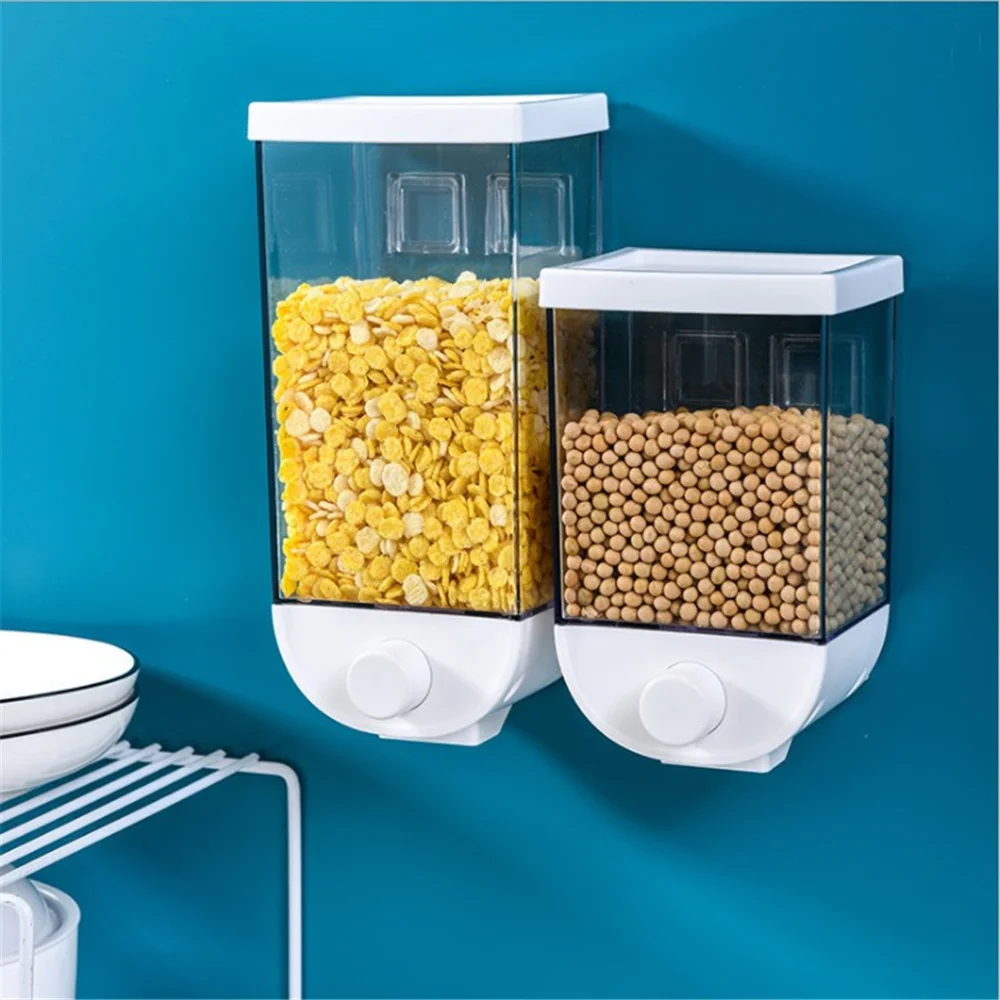 Wall Mounted Automatic Rice Cereal Dispenser Plastic Transparent Grain Storage Box Kitchen Food Tank Moisture Proof
Wall Mounted Automatic Rice Cereal Dispenser Plastic Transparent Grain Storage Box Kitchen Food Tank Moisture Proof