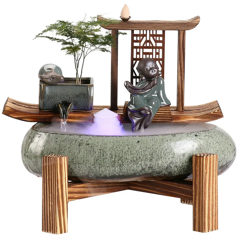Fuente de agua creativa, decoración de paisaje de agua, sala de estar, decoración de fortuna para regalo, oficina, chino,
Fuente de agua creativa, decoración de paisaje de agua, sala de estar, decoración de fortuna para regalo, oficina, chino,