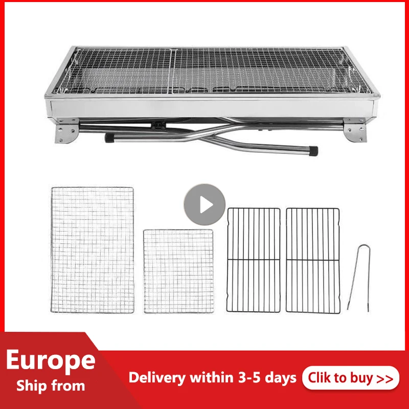 Outdoor Stainless Steel Charcoal Grill Barbecue Tool Portable Free Installation Handle Folding BBQ Garden Cooking Grid Park HWC
Outdoor Stainless Steel Charcoal Grill Barbecue Tool Portable Free Installation Handle Folding BBQ Garden Cooking Grid Park HWC