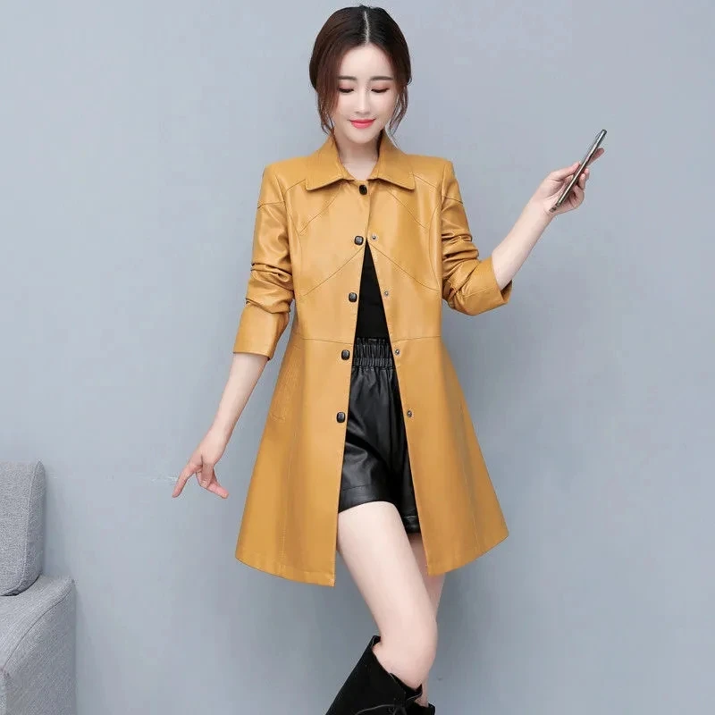Women's Leather Coat Women's Mid-length Slim Leather Cotton Folder Korean Lint Windbreaker Waist Sheepskin Cotton Jacket
Women's Leather Coat Women's Mid-length Slim Leather Cotton Folder Korean Lint Windbreaker Waist Sheepskin Cotton Jacket