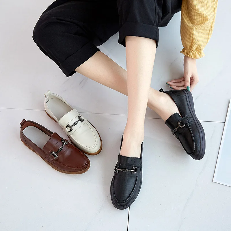 Tilocow Autumn Women Genuine Leather Retro Loafers Ladies Casual Flat Oxfords For Women's Soft Bottom Slip On Flats Shoes Woman
Tilocow Autumn Women Genuine Leather Retro Loafers Ladies Casual Flat Oxfords For Women's Soft Bottom Slip On Flats Shoes Woman