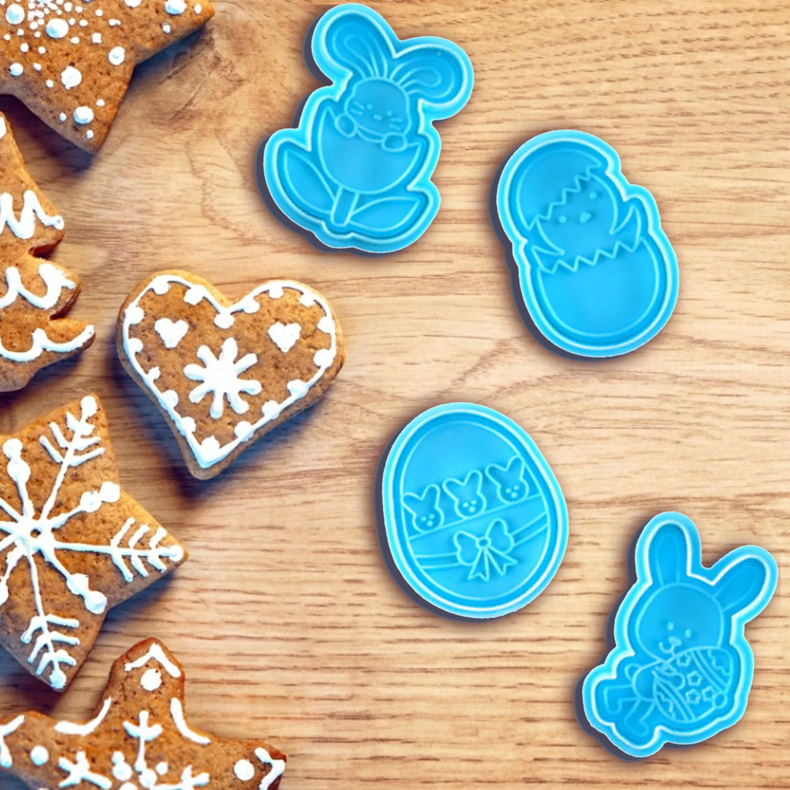 4pcs/set Easter Cookie Stamp Biscuit Mold 3D Cookie Plunger Cutter DIY Baking Mould Gingerbread House Cookie Cutters
4pcs/set Easter Cookie Stamp Biscuit Mold 3D Cookie Plunger Cutter DIY Baking Mould Gingerbread House Cookie Cutters