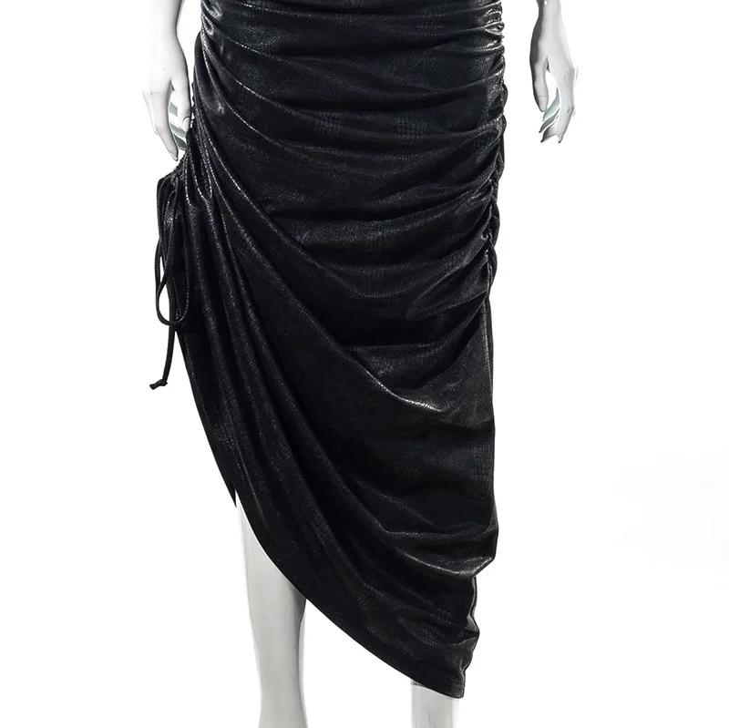 Sleeveless Solid Pu Leather Dress Sexy Sleeveless Irregular Drawstring Dress Women Sexy Vestidos Bodycon Party Club Outfits
Sleeveless Solid Pu Leather Dress Sexy Sleeveless Irregular Drawstring Dress Women Sexy Vestidos Bodycon Party Club Outfits