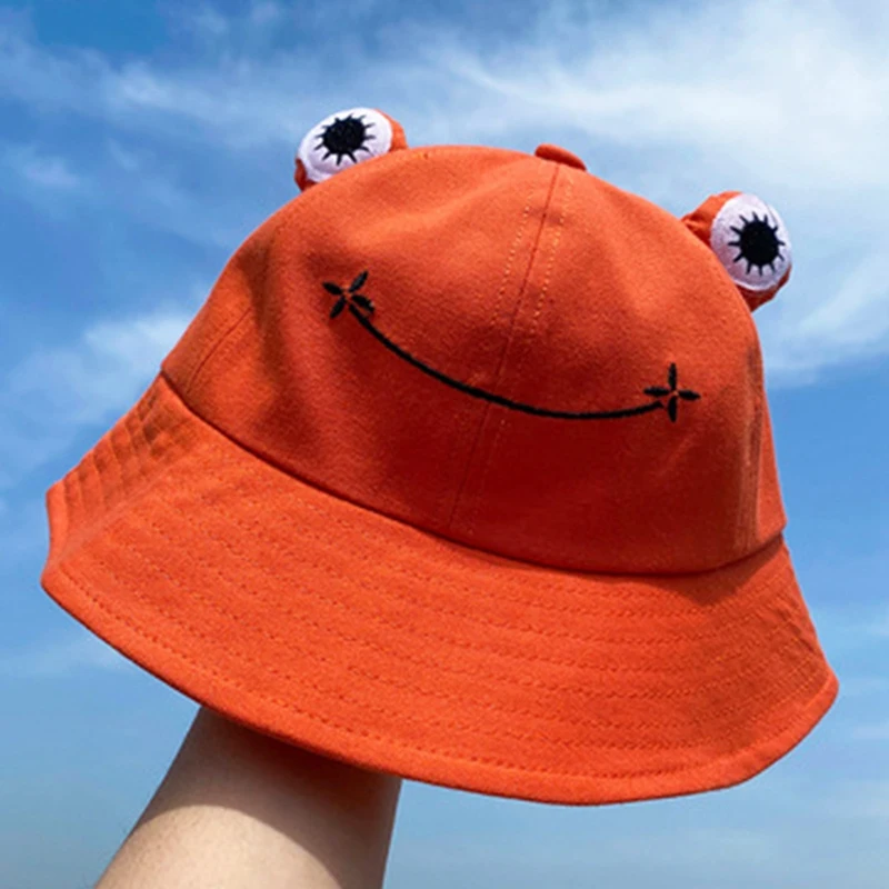 Women Outdoor Hiking Beach Fishing Cap Fashion Frog Bucket Hat For Women Sunscreen Female Frog Fisherman Hat
Women Outdoor Hiking Beach Fishing Cap Fashion Frog Bucket Hat For Women Sunscreen Female Frog Fisherman Hat