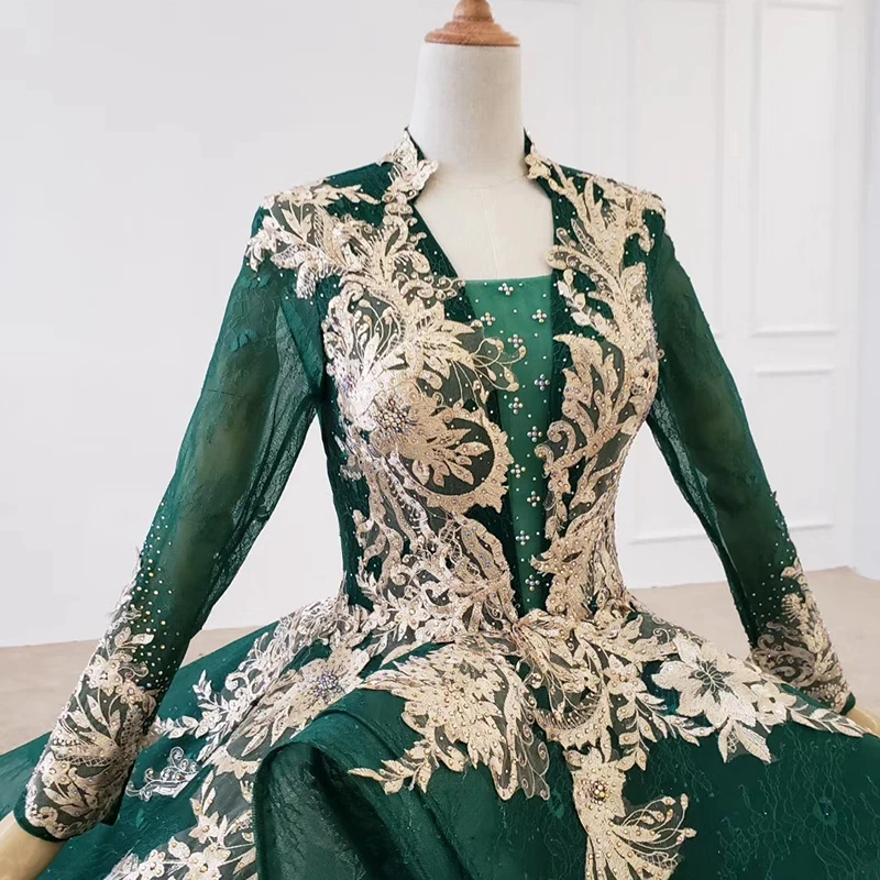 BGW 2020 Green V Neck Evening Gown Long Sleeve Appliques Beads Ball Gown Saudi Arabi c Evening Dress Lace Flowers
BGW 2020 Green V Neck Evening Gown Long Sleeve Appliques Beads Ball Gown Saudi Arabi c Evening Dress Lace Flowers