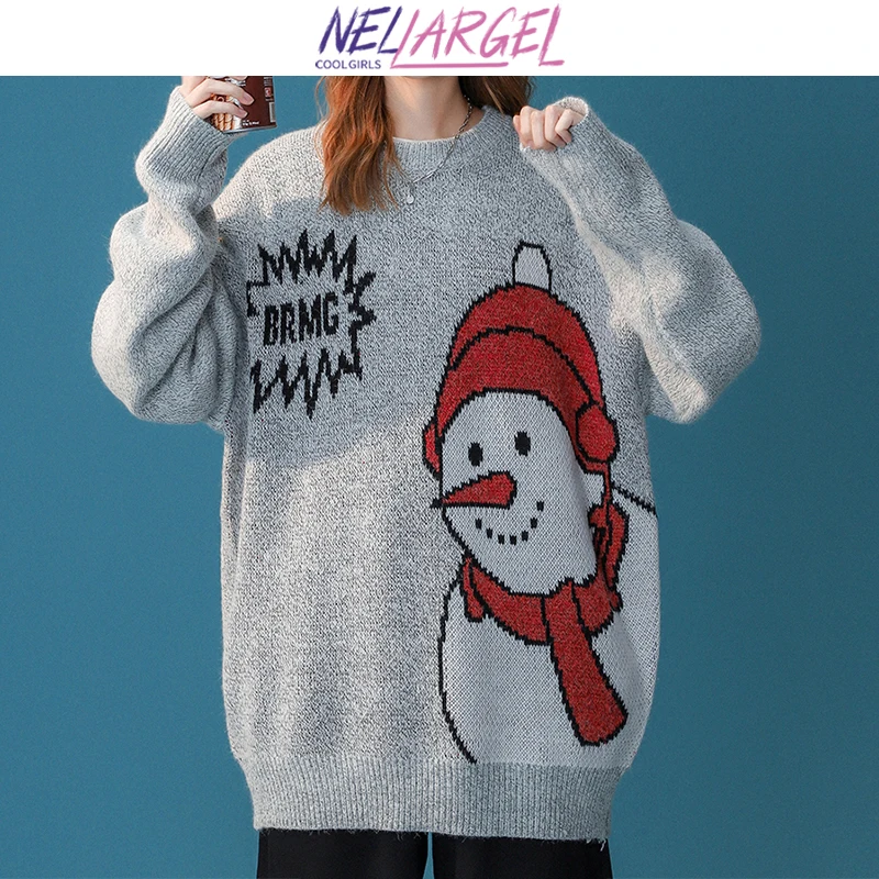 NELLARGEL Women Korean Fashion Snowman Sweaters 2023 Female Winter Oversized Kawaii Blouses Pullovers Girl Cartoon Knit Sweater
NELLARGEL Women Korean Fashion Snowman Sweaters 2023 Female Winter Oversized Kawaii Blouses Pullovers Girl Cartoon Knit Sweater