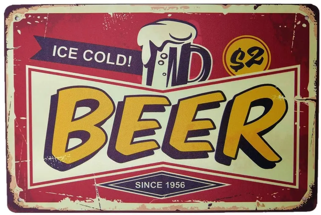 AIQIBAO Metal Vintage Tin Sign DecorBeer for Bar Pub Shop Funny Retro Wall Art Sign 12" X 8"
AIQIBAO Metal Vintage Tin Sign DecorBeer for Bar Pub Shop Funny Retro Wall Art Sign 12" X 8"