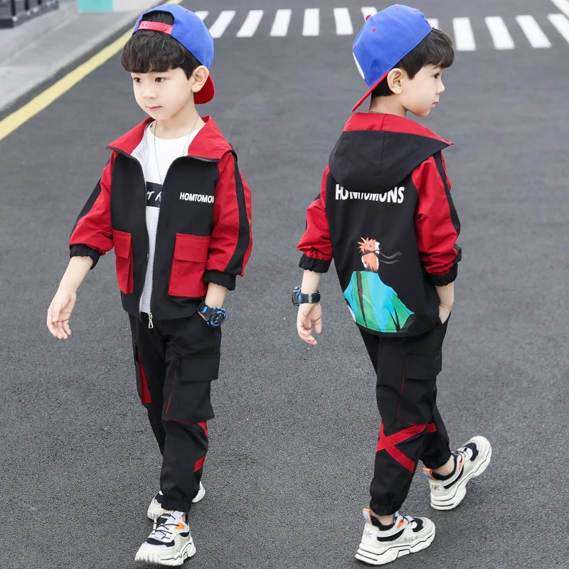 2Pcs Children Boy's Clothing Set 2021 New Kids Loose contrast coloer Outfits Boys Fashion cartoon hooded Sportwear 4 6 8 10 1
2Pcs Children Boy's Clothing Set 2021 New Kids Loose contrast coloer Outfits Boys Fashion cartoon hooded Sportwear 4 6 8 10 1