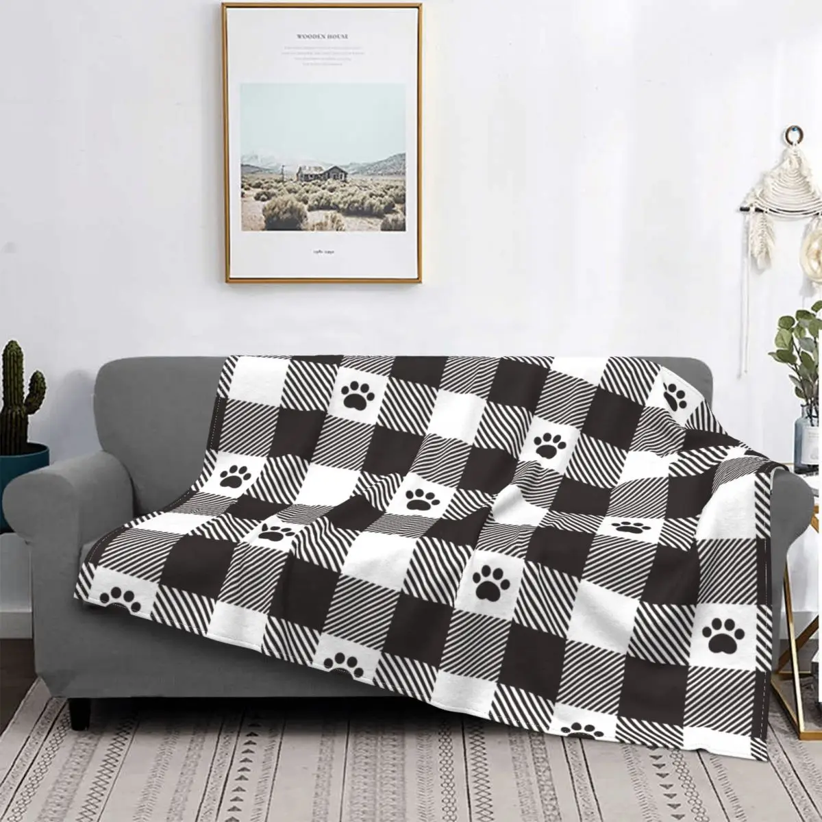 Dog Paw Pattern Checked Tartan Plaid Blanket French Bulldog Lover Flannel Throw Blanket Airplane Travel Soft Warm Bedspreads
Dog Paw Pattern Checked Tartan Plaid Blanket French Bulldog Lover Flannel Throw Blanket Airplane Travel Soft Warm Bedspreads