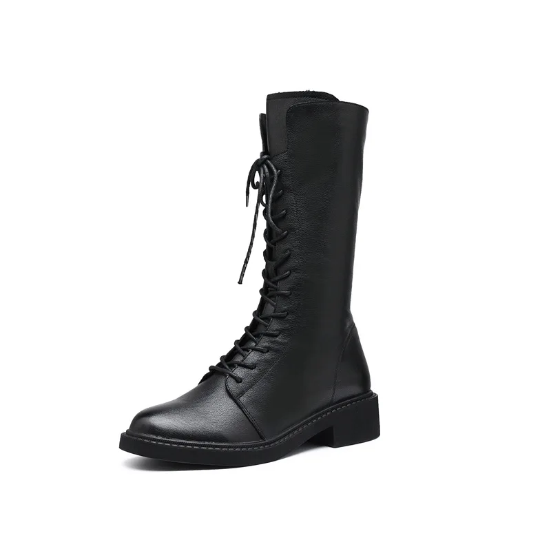 European boots women's thick soled lace up leather skinny boots over the knee boots Middle High boots women's
European boots women's thick soled lace up leather skinny boots over the knee boots Middle High boots women's