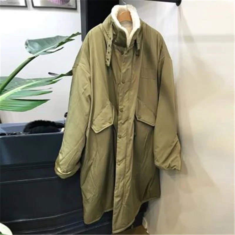 Women Lamb Wool Padded Coats Winter Casual Loose Stand Collar Long Femme Overcoats Safari Style Oversize Warm Lady Topcoats 2020
Women Lamb Wool Padded Coats Winter Casual Loose Stand Collar Long Femme Overcoats Safari Style Oversize Warm Lady Topcoats 2020