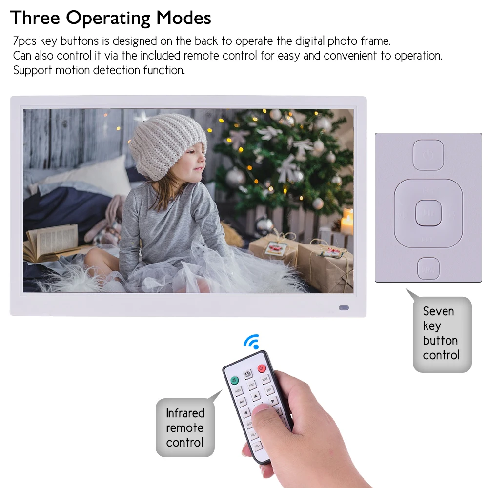 13.3 Inch 1920 * 1080 / 16:9 IPS Widescreen Suspensibility Digital Photo Frame Support SD AV HDMI-compatible USB
13.3 Inch 1920 * 1080 / 16:9 IPS Widescreen Suspensibility Digital Photo Frame Support SD AV HDMI-compatible USB