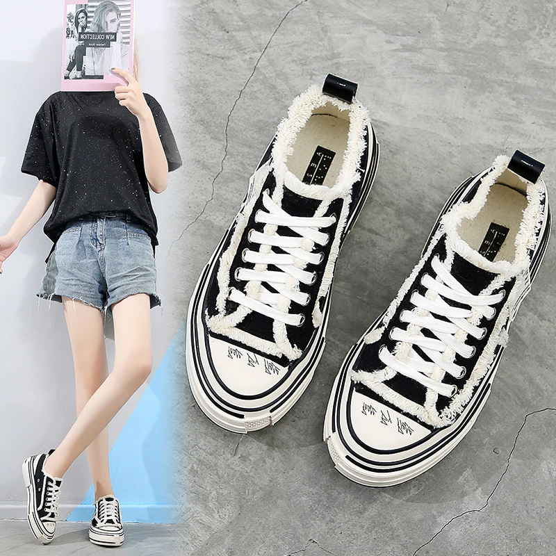 2021 Korean Version Of Canvas Shoes Front Strap Black Low-Top Spring And Summer Solid Color Stitching Flat Shoes Women
2021 Korean Version Of Canvas Shoes Front Strap Black Low-Top Spring And Summer Solid Color Stitching Flat Shoes Women