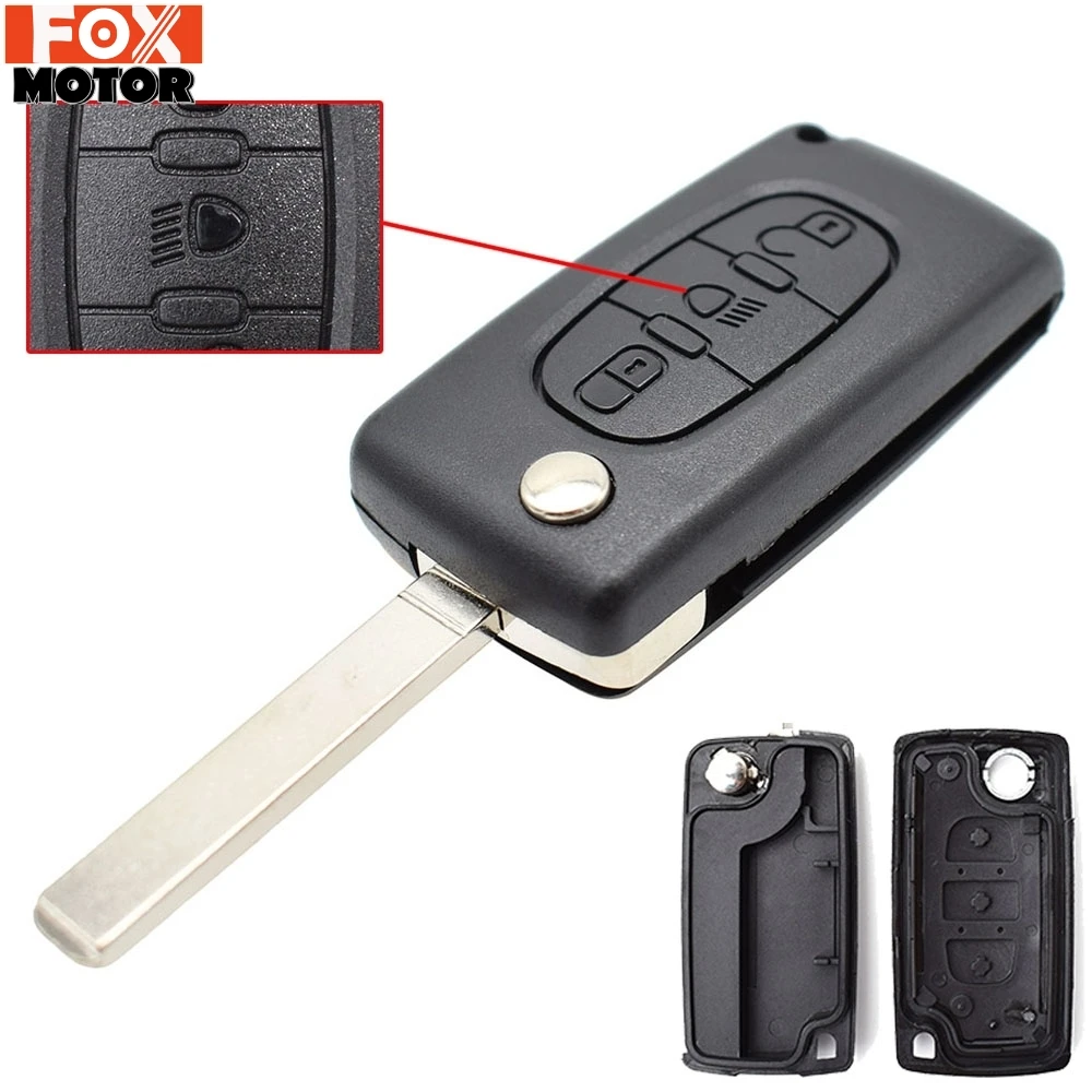 For Citroen C2 C3 C4 C5 C6 C8 Car 3 Buttons Flip Remote Key Case Cover Shell Fob VA2 Blade CE0523 Key Repair Kit 
For Citroen C2 C3 C4 C5 C6 C8 Car 3 Buttons Flip Remote Key Case Cover Shell Fob VA2 Blade CE0523 Key Repair Kit