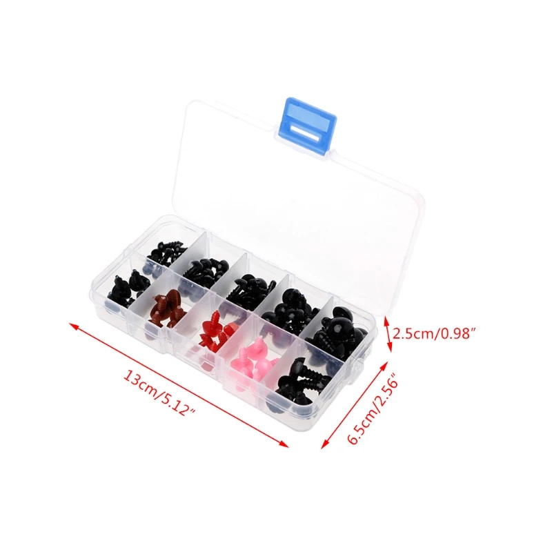 75Pcs 6-12mm Plastic Safety Eyes Nose For Plush Doll Puppet Figure Craft Box
75Pcs 6-12mm Plastic Safety Eyes Nose For Plush Doll Puppet Figure Craft Box