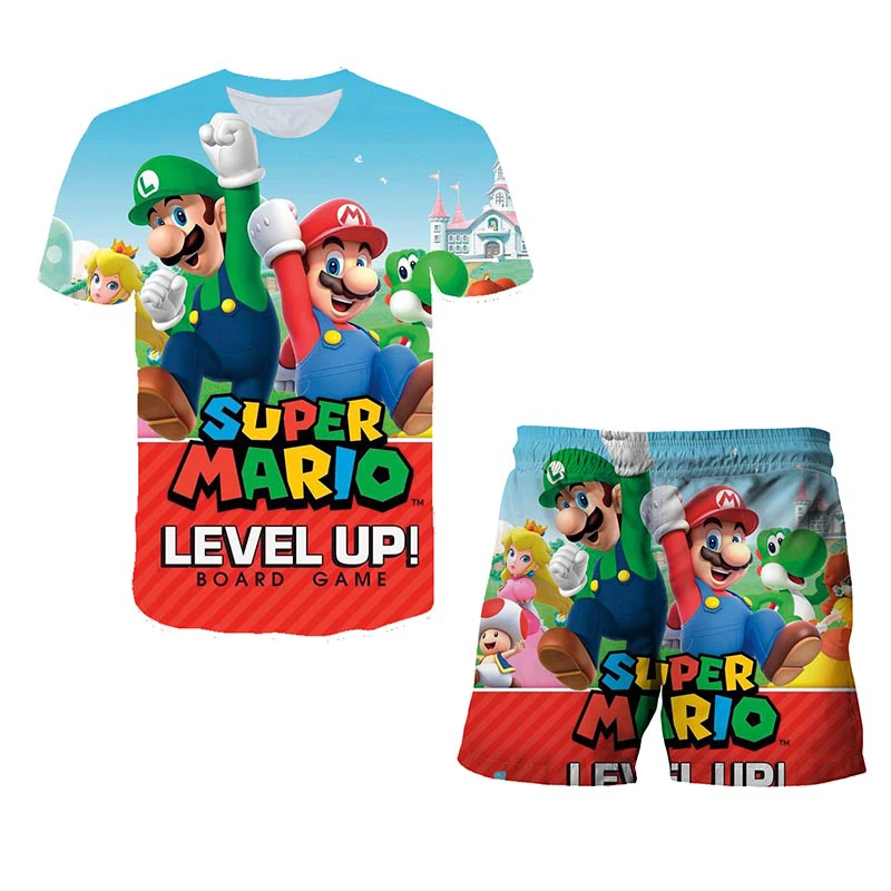 Classic cartoon Mario T-shirt suit boys 4-14 years old Harajuku style classic Mario Brothers game kids clothes
Classic cartoon Mario T-shirt suit boys 4-14 years old Harajuku style classic Mario Brothers game kids clothes
