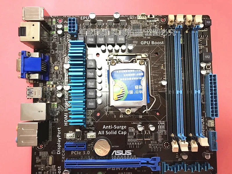 Оригинальная материнская плата для ASUS P8H77-V DDR3 LGA 1155 USB2.0 USB3.0 32 ГБ SATA III H77 настольная