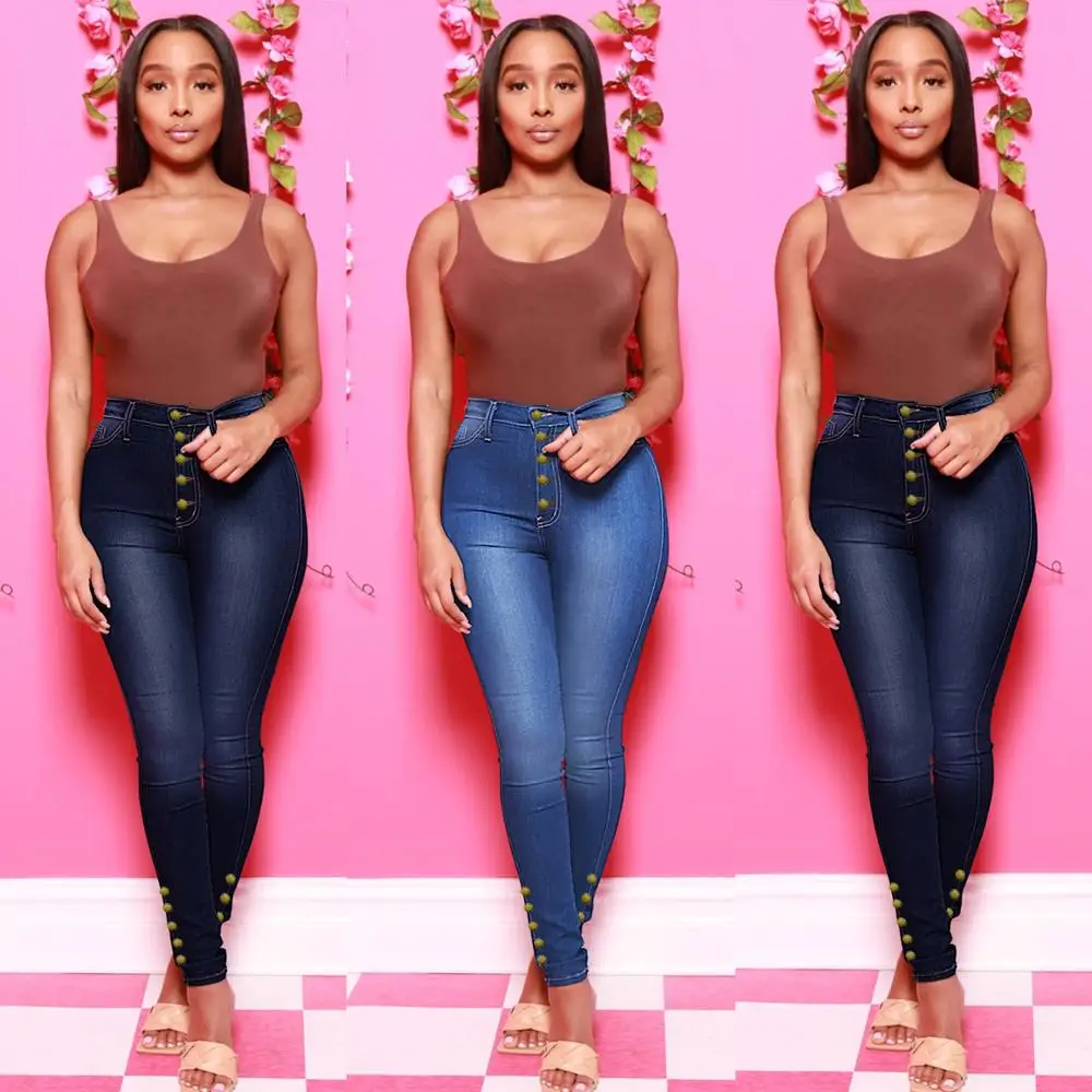 Women's button jeans high waist jeans casual pencil pants ladies slim jeans hot selling trousers women retro elastic jeans
Women's button jeans high waist jeans casual pencil pants ladies slim jeans hot selling trousers women retro elastic jeans
