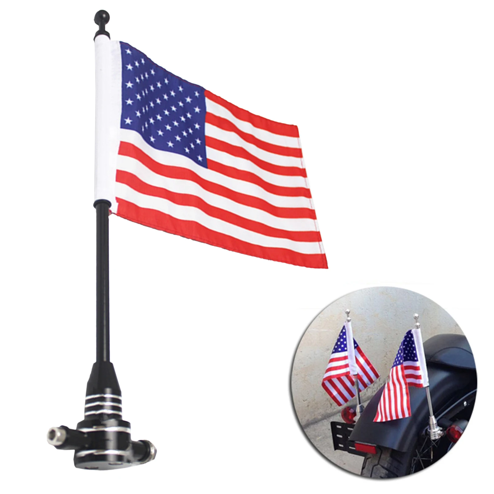 American Flag Flagpole Motorbike Luggage Rack Mount Motorcycle Exterior Adjustable Installation Motorbike Riding Decoration
American Flag Flagpole Motorbike Luggage Rack Mount Motorcycle Exterior Adjustable Installation Motorbike Riding Decoration
