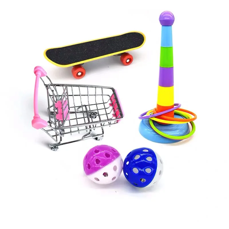 4-Piece Parrot Toy Bird Toys Skateboard Trolley Ring Throwing Toy Bell Ball Pet Supplies
4-Piece Parrot Toy Bird Toys Skateboard Trolley Ring Throwing Toy Bell Ball Pet Supplies