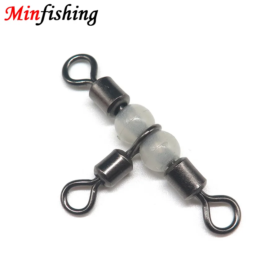 Minfishing 10 pcs/lot Swivel Fishing 3 Way Rolling Swivel with Luminous Beads Lure Accessories Hook Connector
Minfishing 10 pcs/lot Swivel Fishing 3 Way Rolling Swivel with Luminous Beads Lure Accessories Hook Connector