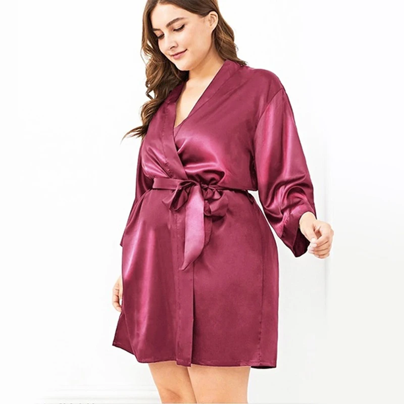Women Silk Satin Short Night Robe Solid Kimono Robe Fashion Bath Robe Sexy Bathrobe Wedding Bride Bridesmaid Robe
Women Silk Satin Short Night Robe Solid Kimono Robe Fashion Bath Robe Sexy Bathrobe Wedding Bride Bridesmaid Robe