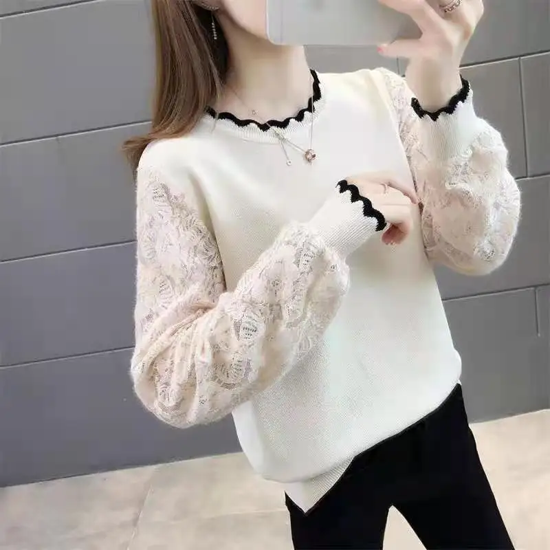 Весна 2021 новый стиль кружевной внешний свитер женский свободный Круглый вырез тонкий вязаный свитер блузка с длинными рукавами зарубежный ...
Весна 2021 новый стиль кружевной внешний свитер женский свободный Круглый вырез тонкий вязаный свитер блузка с длинными рукавами зарубежный ...