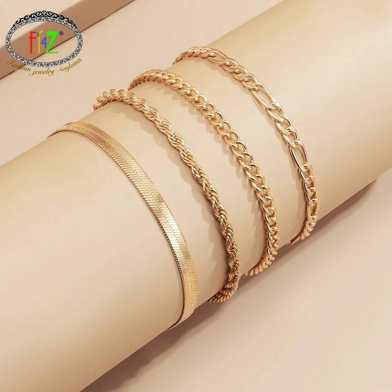 F.J4Z 2021 Hot Trend Bacelets for Women Vintage Simplicity 4 Layers Chains Set Bracelets Lady Summer Bangle Party Jewelry Gifts
F.J4Z 2021 Hot Trend Bacelets for Women Vintage Simplicity 4 Layers Chains Set Bracelets Lady Summer Bangle Party Jewelry Gifts