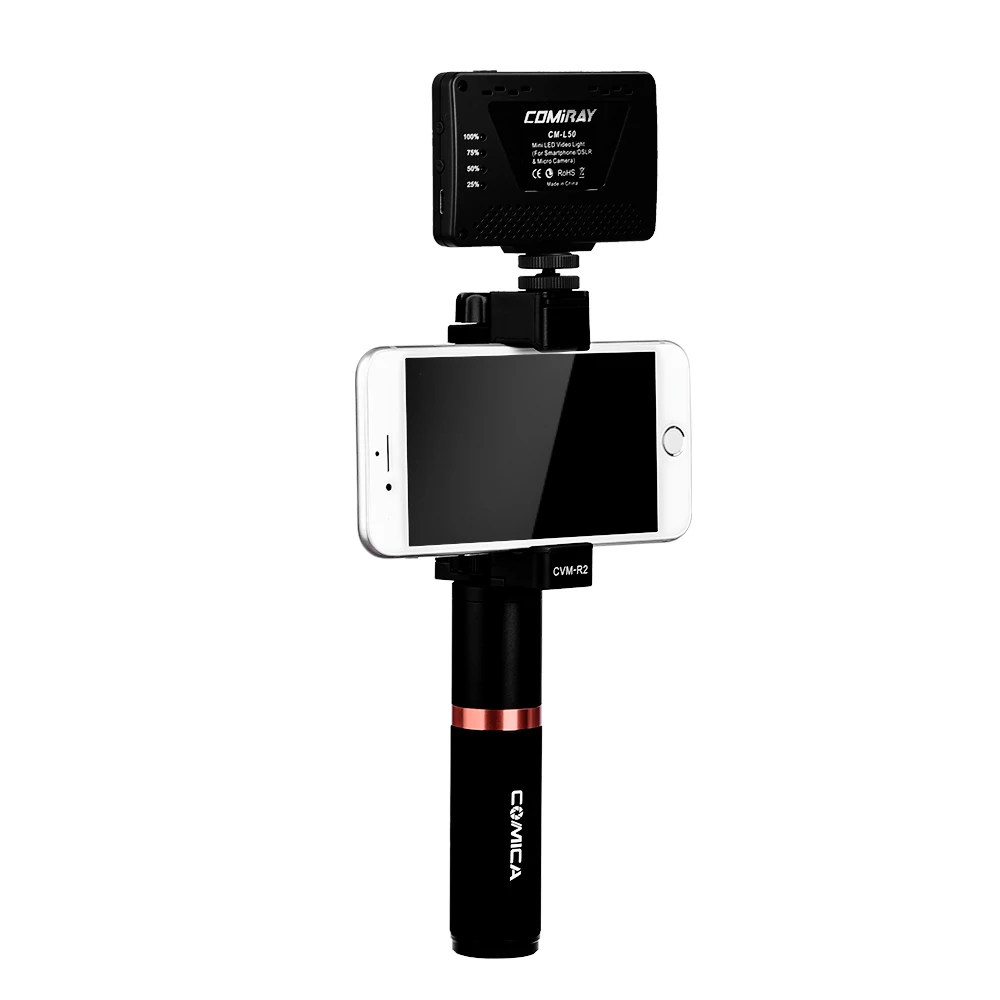 Comica CVM-R2 Smartphone Video Rig Hand Grip Handle Stabilizer Kit for iPhone X 8 7 6s Plus for Samsung Huawei Cell Phone etc.
Comica CVM-R2 Smartphone Video Rig Hand Grip Handle Stabilizer Kit for iPhone X 8 7 6s Plus for Samsung Huawei Cell Phone etc.